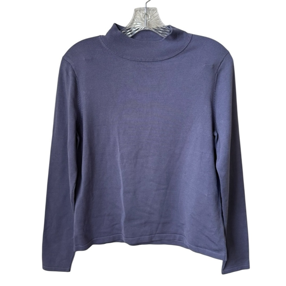 Pendleton Vintage Long Sleeve Mock Neck Purple Sweater Top Size Small